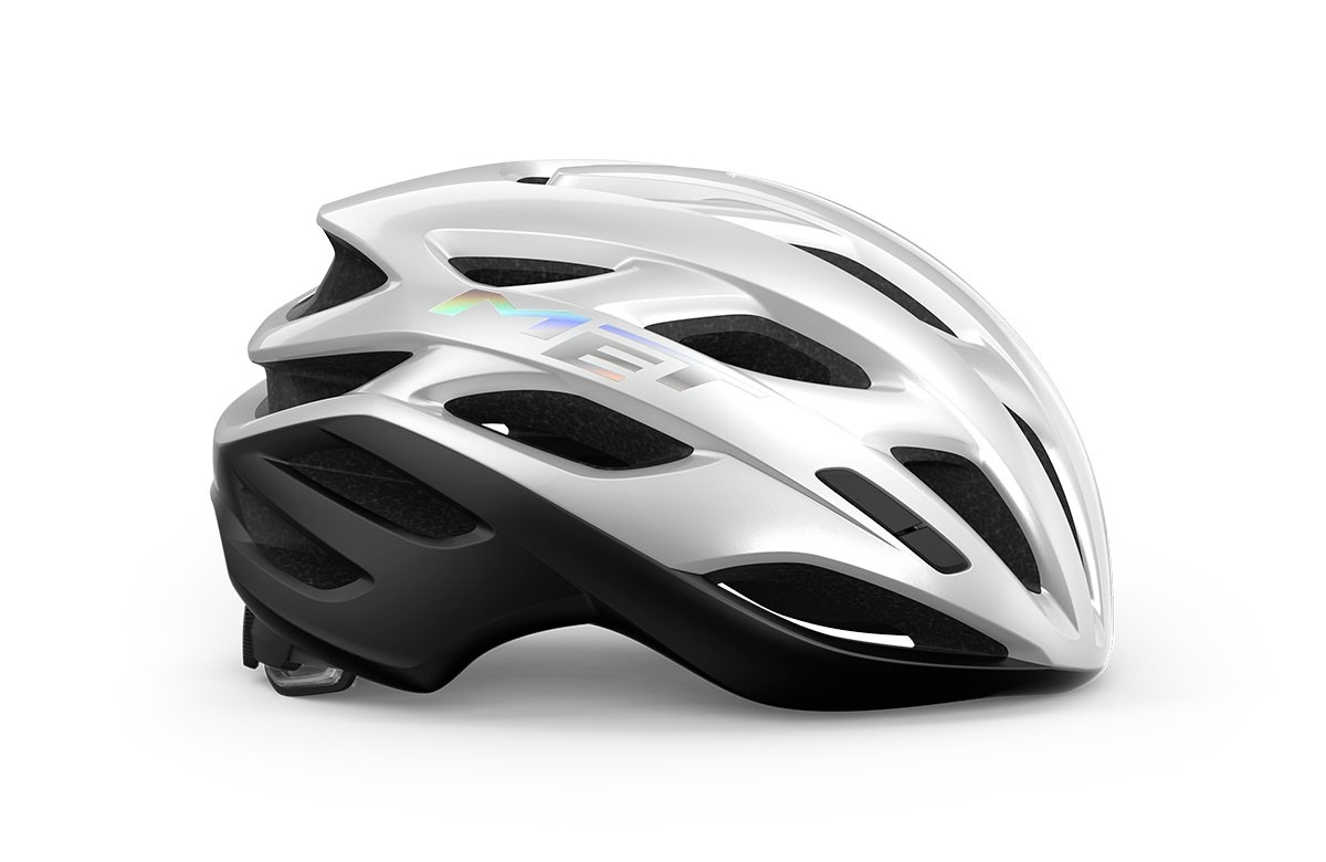 Caschi bici MET Estro mips bianco olografico lucido 3HM139 BI1 