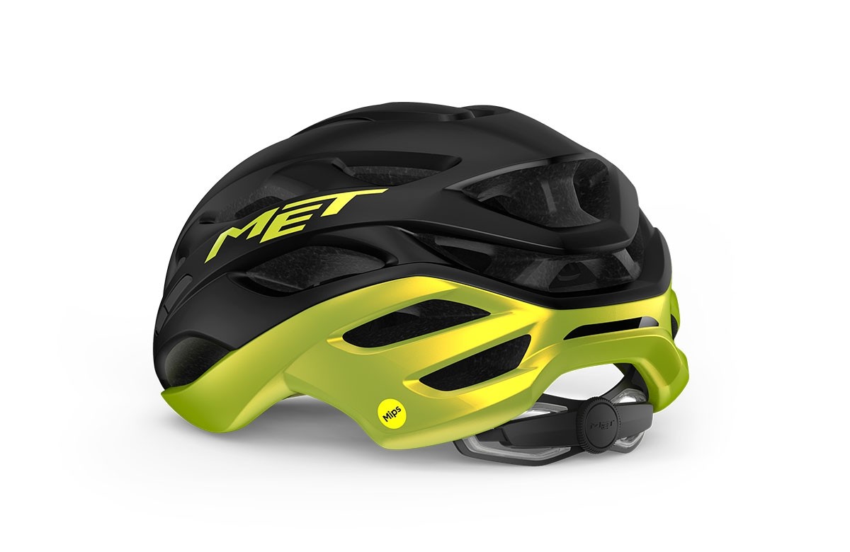 Bike helmets MET Estro mips nero lime metallizzato lucido 3HM139 GI1 