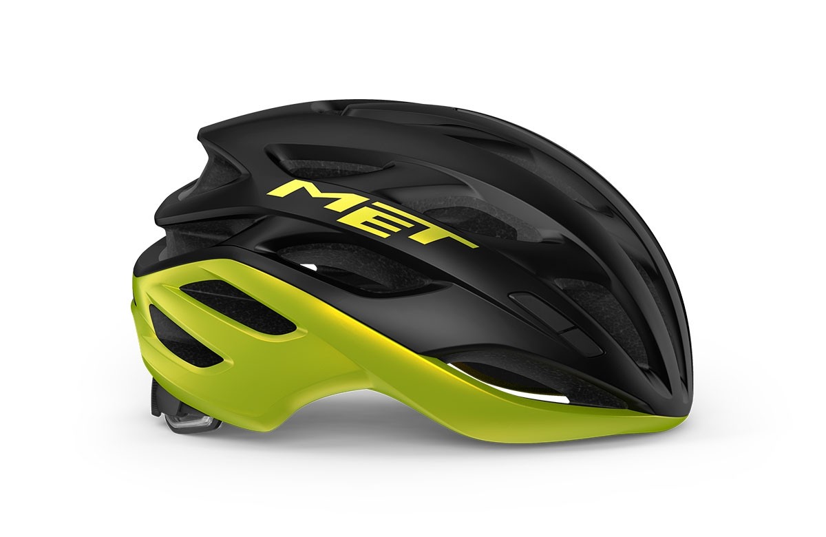 Bike helmets MET Estro mips nero lime metallizzato lucido 3HM139 GI1 