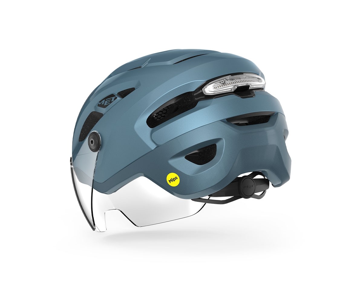 Fahrradhelme MET Intercity mips blu metallizzato opaco 3HM141 BL1 