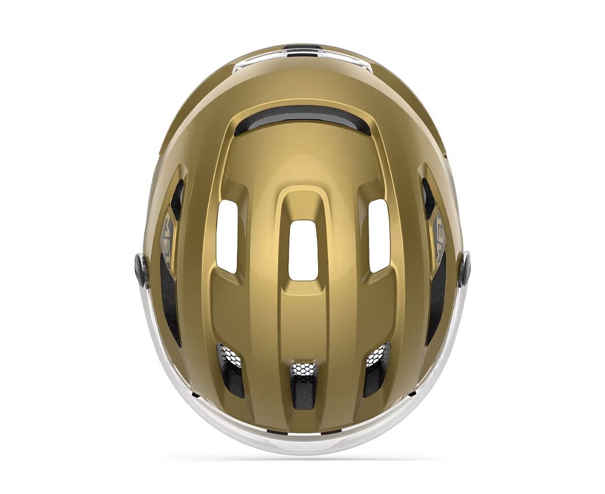 Caschi bici MET Intercity Mips dark gold lucido 3HM141 GD2 
