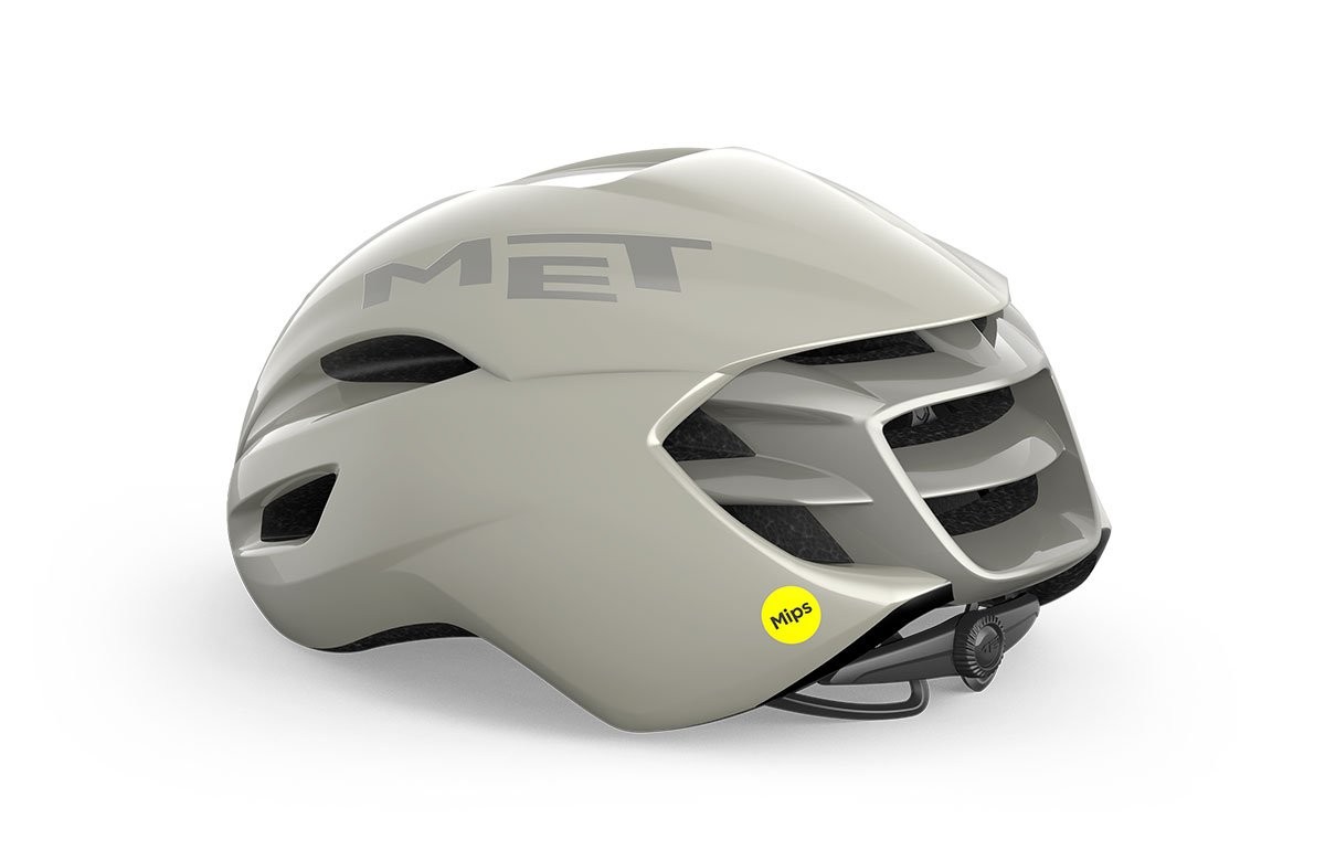 Caschi bici MET Manta Mips greige lucido 3HM133 GY1 