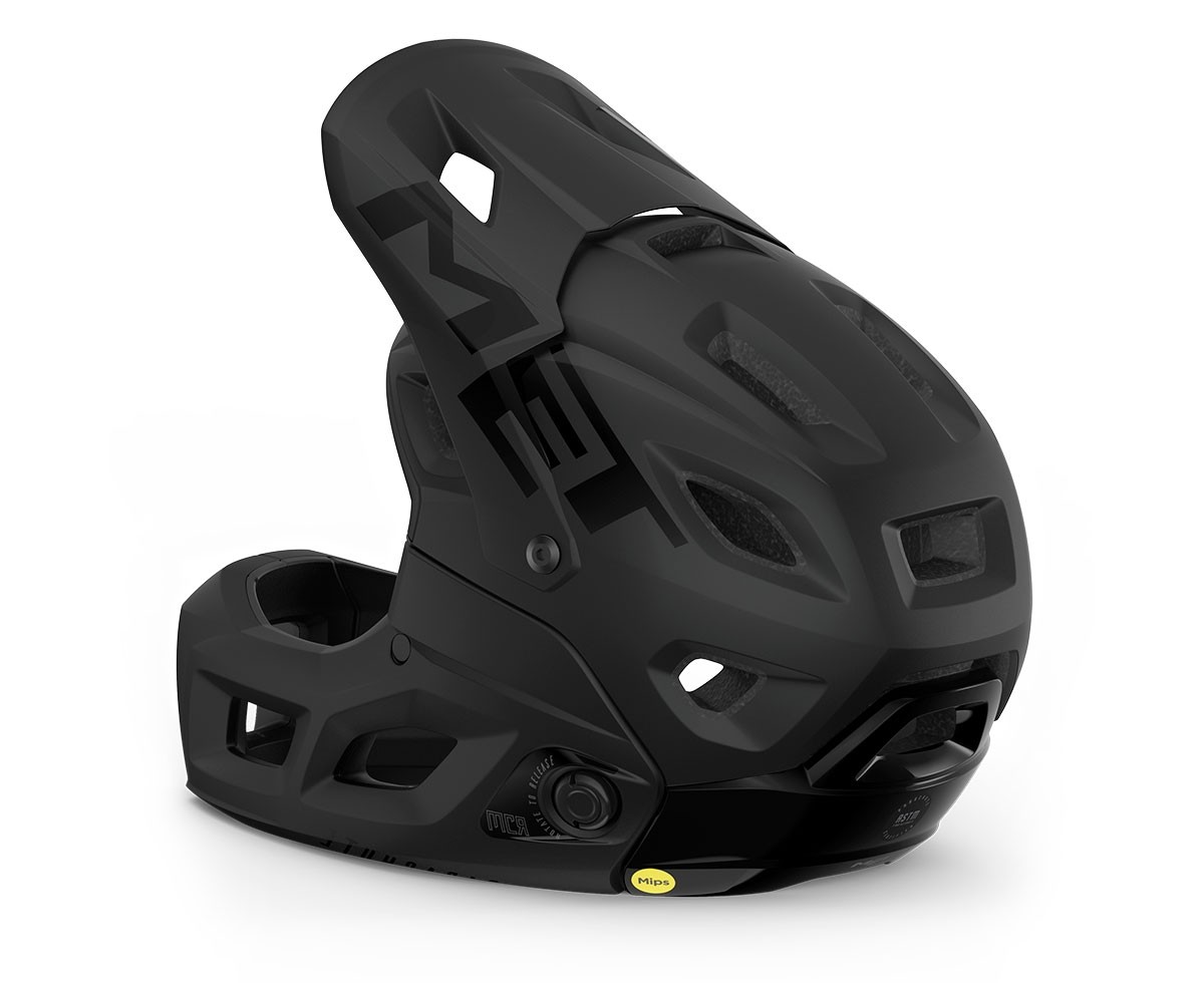 Caschi bici MET Parachute mcr mips nero opaco lucido 3HM120 NO1 