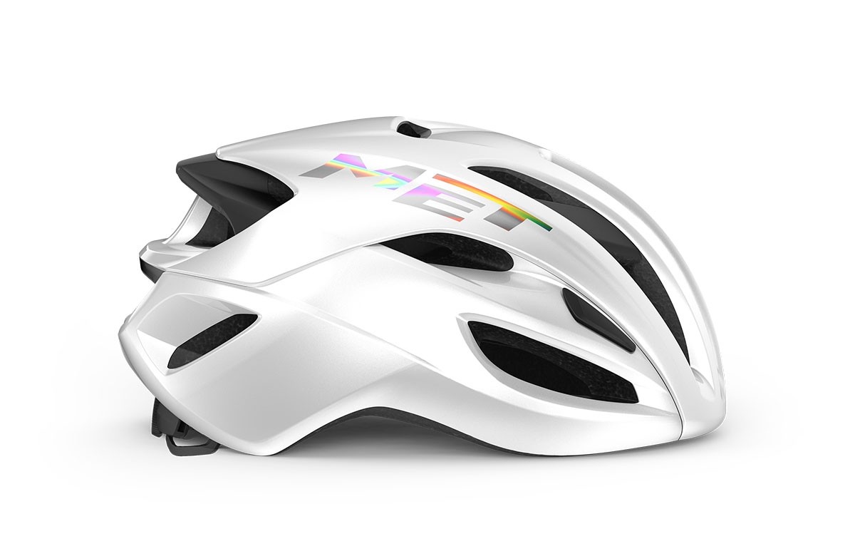 Caschi bici MET Rivale mips bianco olografico lucido 3HM132 BI1 