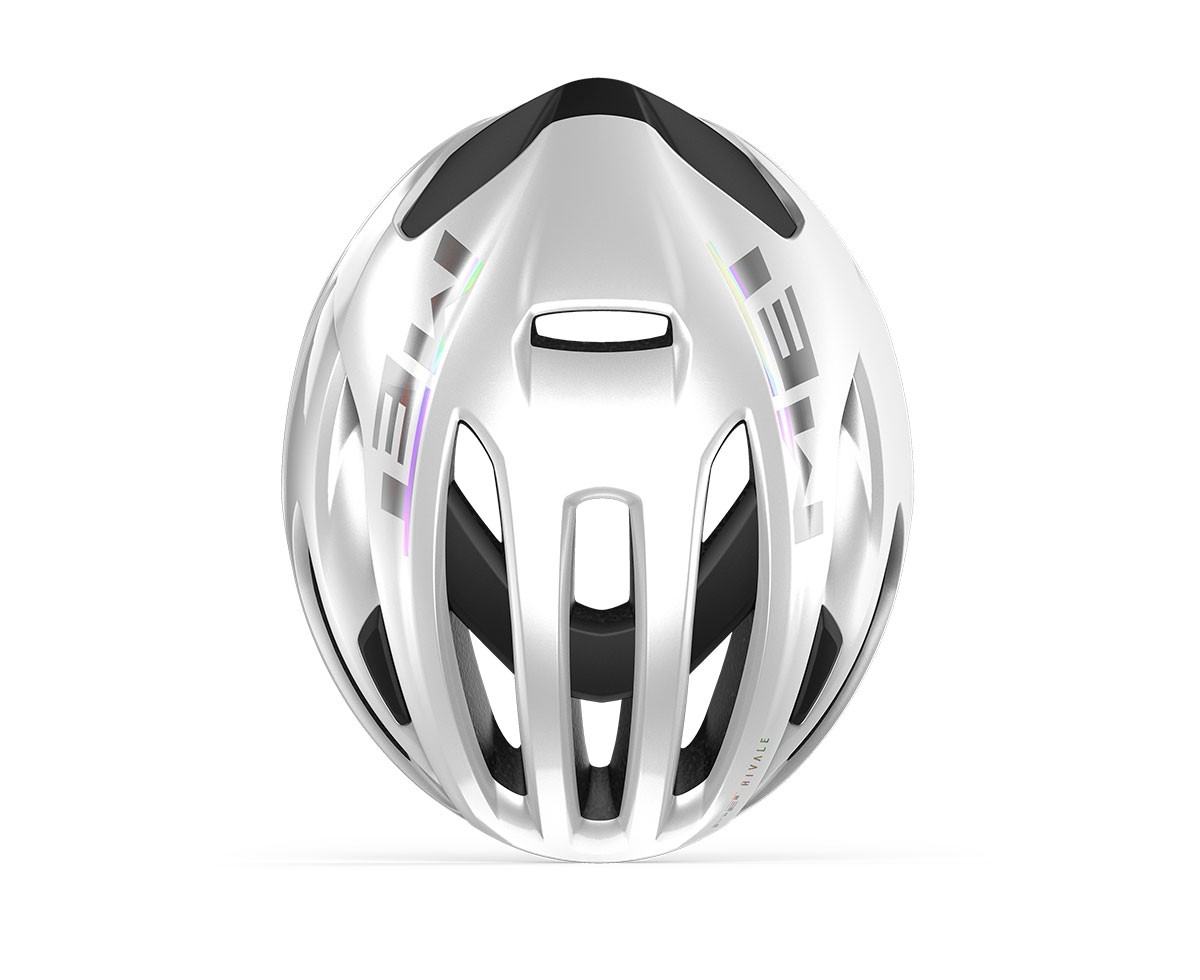 Caschi bici MET Rivale mips bianco olografico lucido 3HM132 BI1 