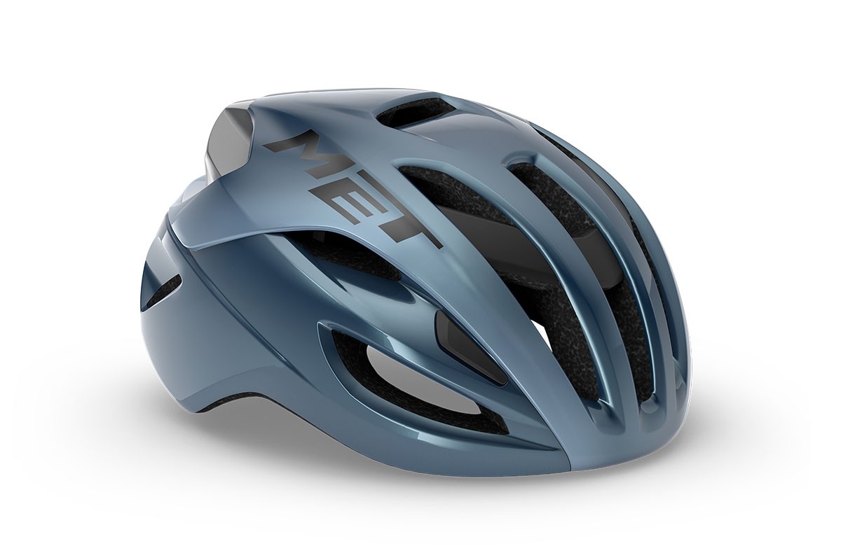Caschi bici MET Rivale mips navy silver lucido 3HM132 BL3 