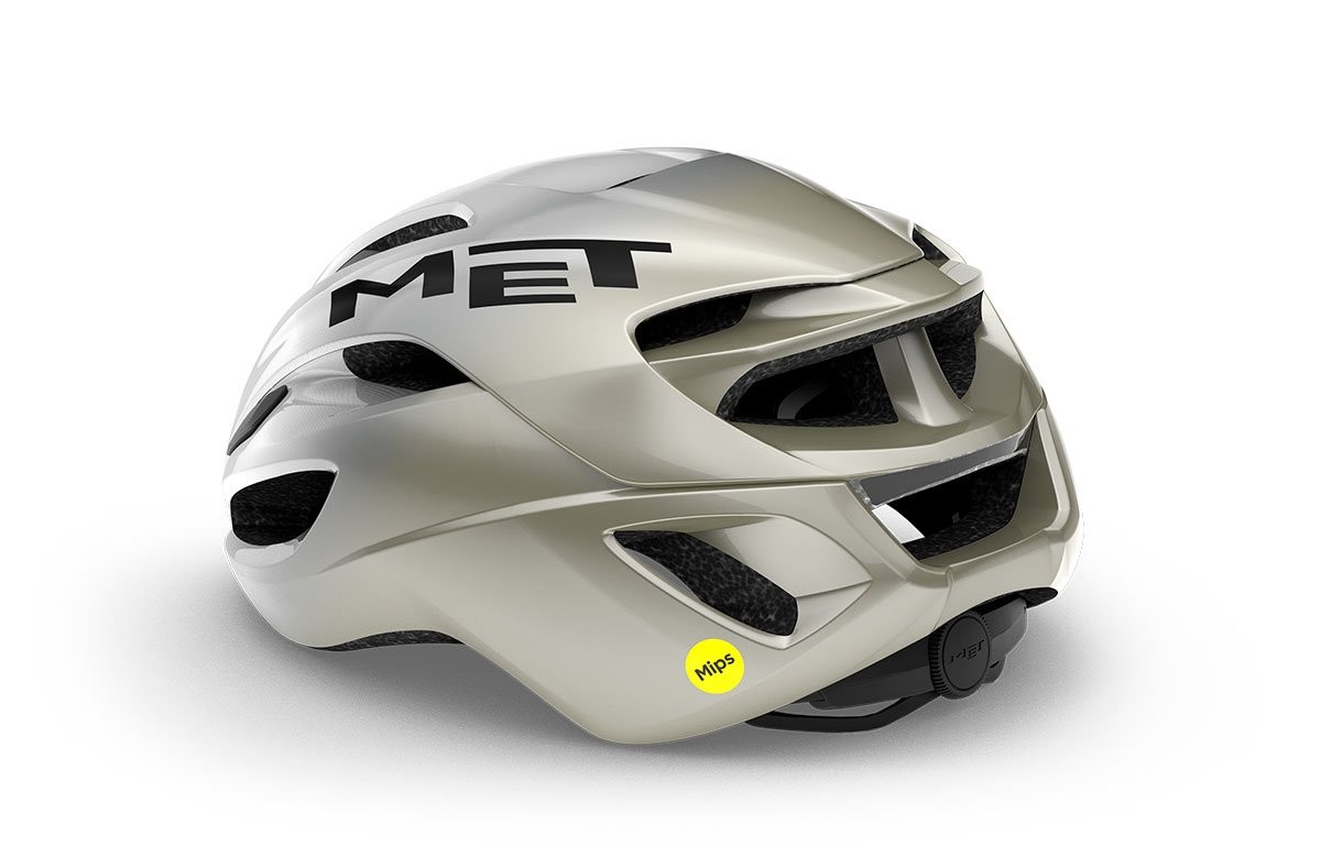 Caschi bici MET Rivale Mips silver gray lucido 3HM132 GY1 