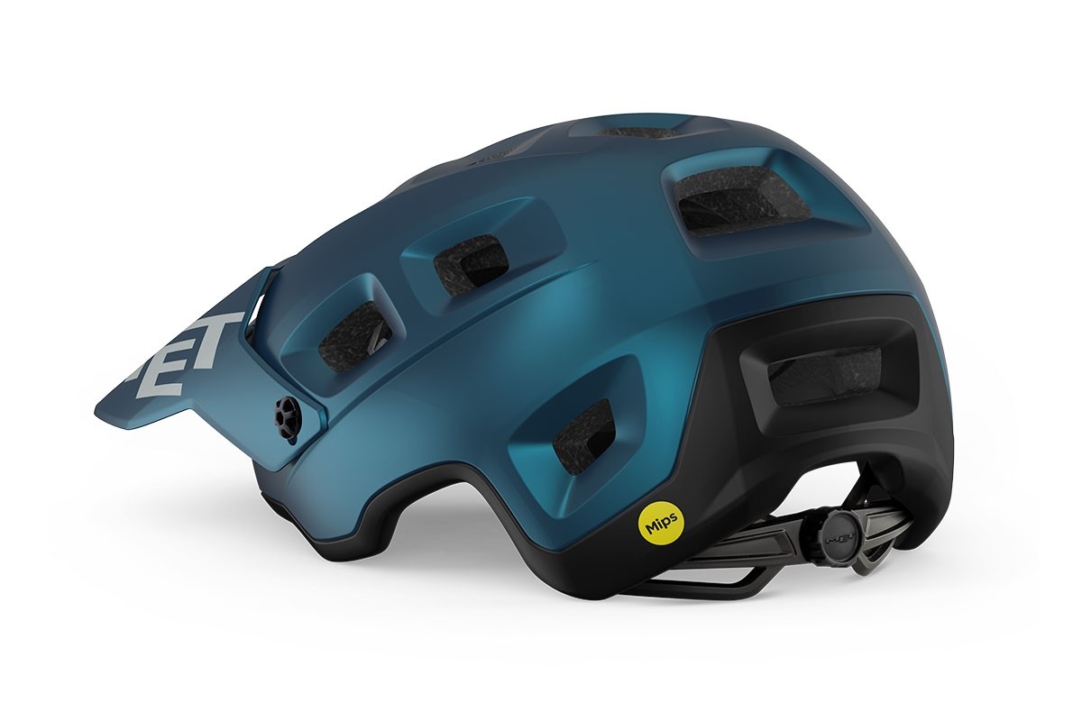 Fahrradhelme MET Terranova blu ottanio nero metallizzato opaco 3HM121 BL3 