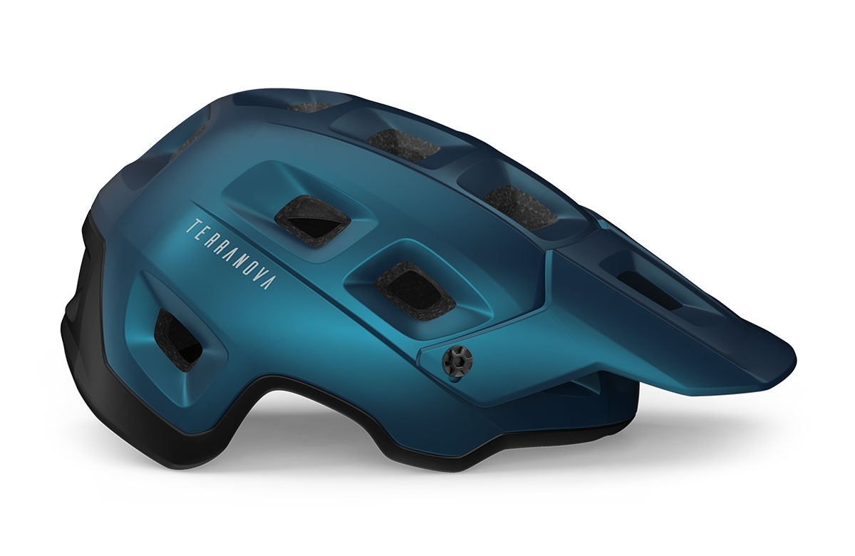 Fahrradhelme MET Terranova blu ottanio nero metallizzato opaco 3HM121 BL3 