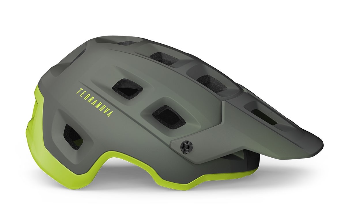 Caschi bici MET Terranova grigio lime opaco lucido 3HM121 GR2 
