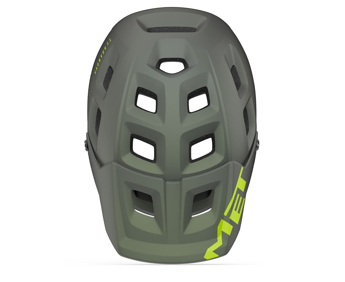 Caschi bici MET Terranova grigio lime opaco lucido 3HM121 GR2 