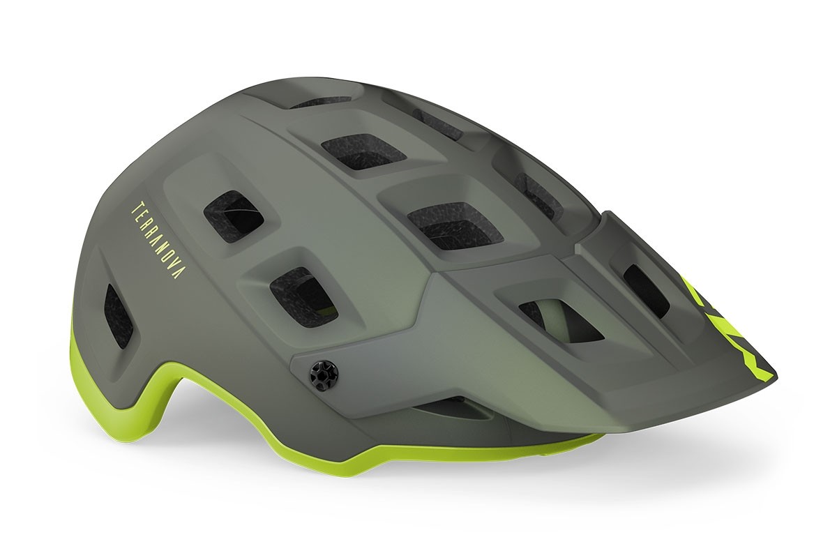 Caschi bici MET Terranova grigio lime opaco lucido 3HM121 GR2 
