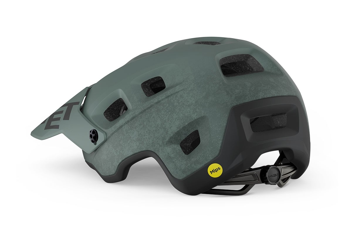 Caschi bici MET Terranova mips verde salvia nero opaco 3HM124 VE2 