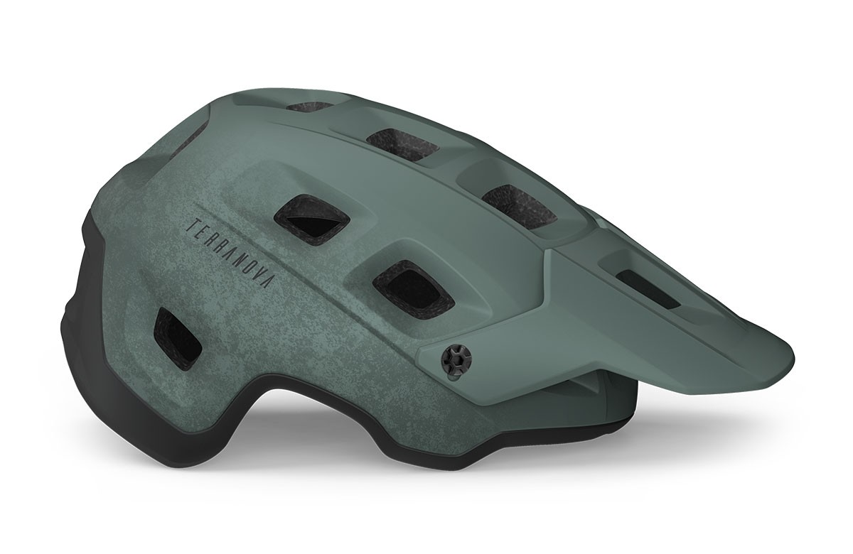Caschi bici MET Terranova mips verde salvia nero opaco 3HM124 VE2 