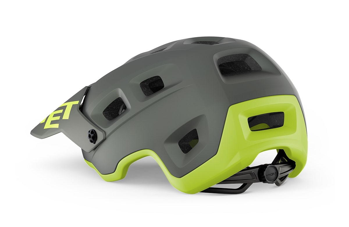 Caschi bici MET Terranova grigio lime opaco lucido 3HM121 GR2 
