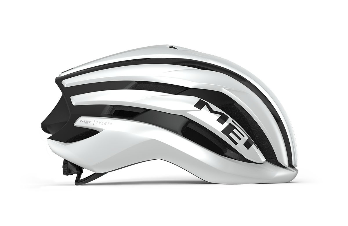 Caschi bici MET Trenta mips bianco nero opaco lucido 3HM126 BN1 