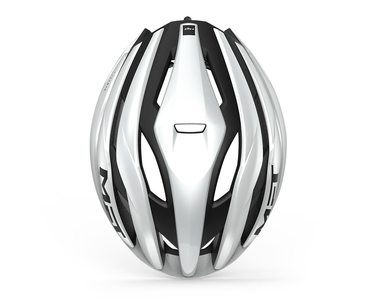 Caschi bici MET Trenta mips bianco nero opaco lucido 3HM126 BN1 