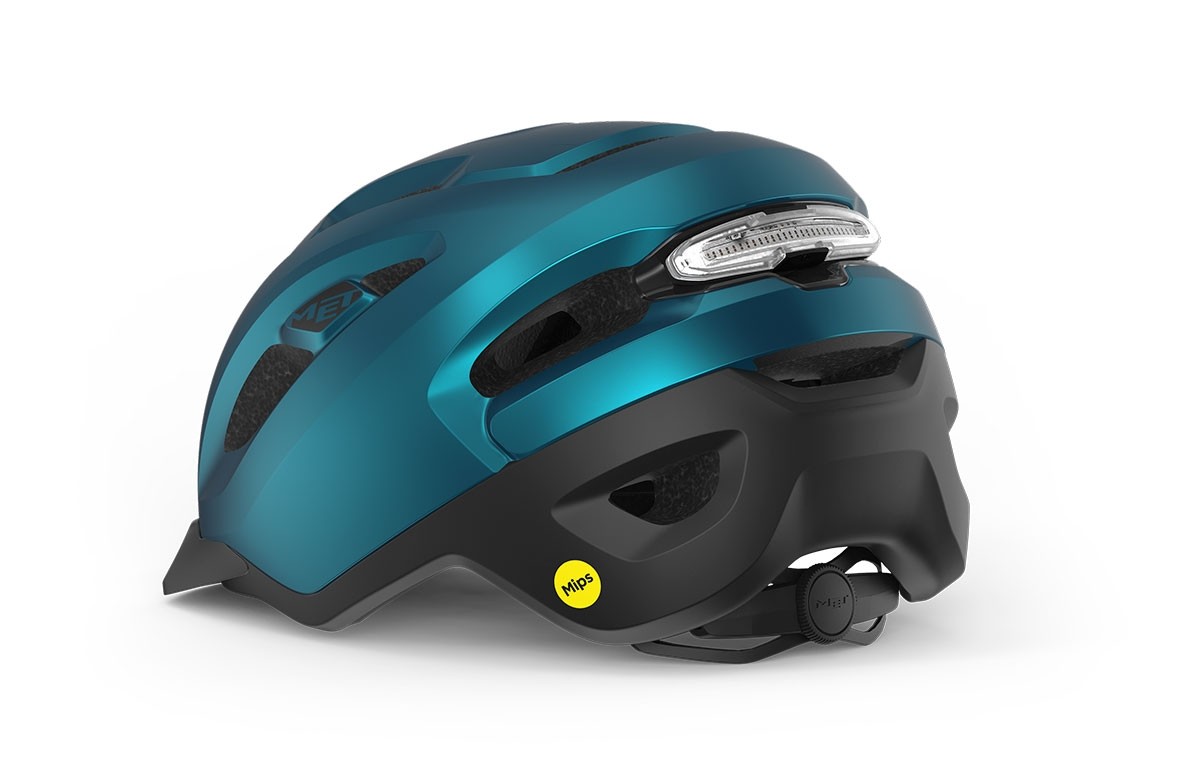 Bike helmets MET Urbex mips blu ottanio metallizzato opaco 3HM140 BL1 