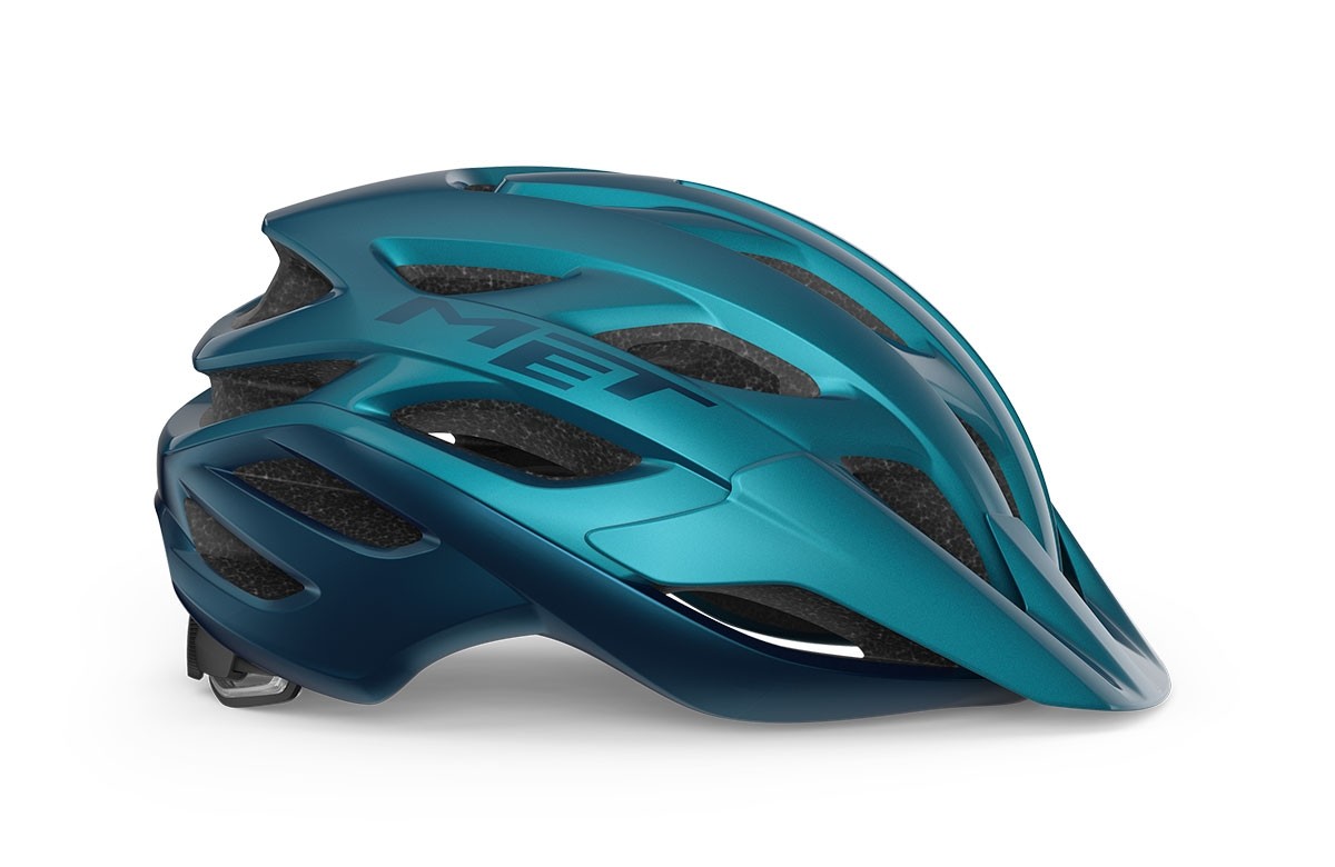 Caschi bici MET Veleno mips blu ottanio metallizzato lucido 3HM142 BL1 