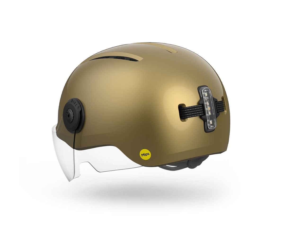 Bike helmets MET Vibe On Mips dark gold lucido 3HM157 GD1 