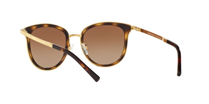 Sunglasses Michael Kors Adrianna i MK 1010 (110113) color dk tortoise/gold shape square lenses brown gradient