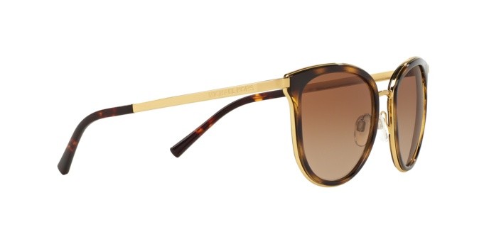 Sunglasses Michael Kors Adrianna i MK 1010 (110113) color dk tortoise/gold shape square lenses brown gradient