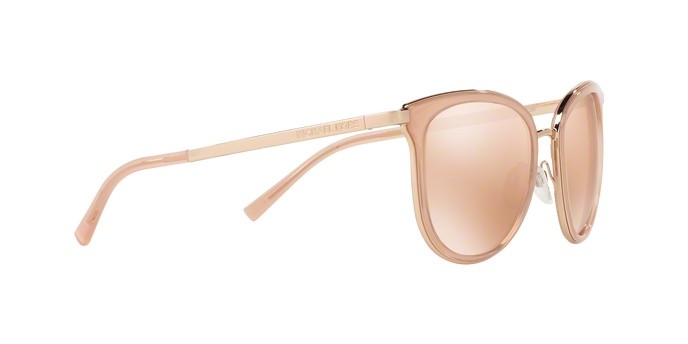 Sonnenbrillen Michael Kors Adrianna i MK 1010 (1103R1) farbe pink/rose gold form quadratisch gläser rose gold flash