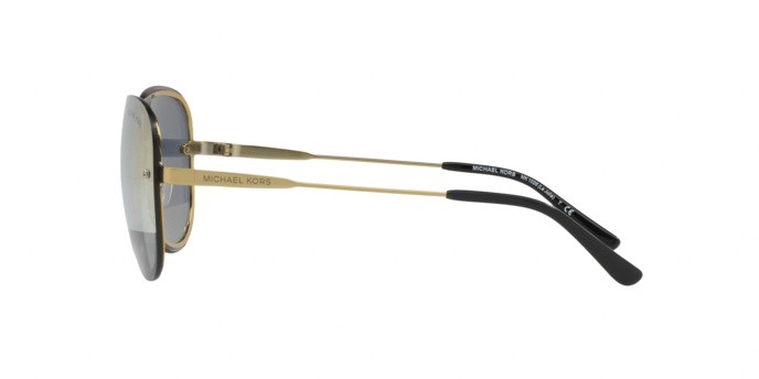 Sonnenbrillen Michael Kors La jolla MK 1026 (11681Z) farbe pale gold-tone form aviator gläser block gold mirror