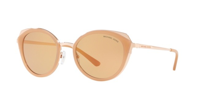 Sonnenbrillen Michael Kors Charleston MK 1029 (1026R1) farbe rose gold/milky lt brown form pantos gläser rose gold flash