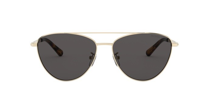 Sonnenbrillen Michael Kors Barcelona MK 1056 (101487) farbe light gold form aviator gläser dark grey solid