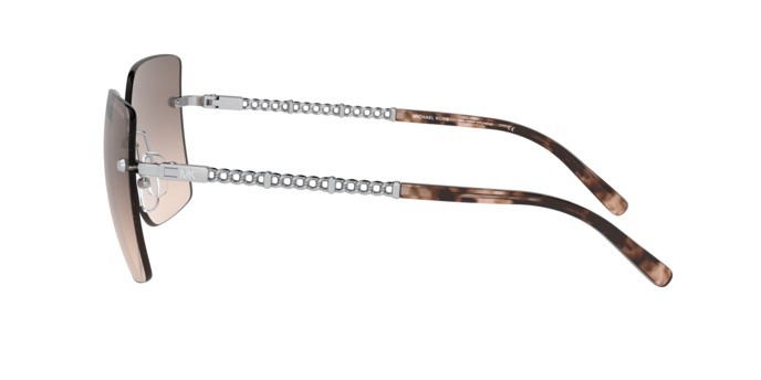 Sonnenbrillen Michael Kors Aurelia MK 1057 (100113) farbe silver form quadratisch gläser brown gradient