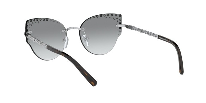 Sonnenbrillen Michael Kors St. anton MK 1058B (100111) farbe silver form cat-eye gläser grey gradient
