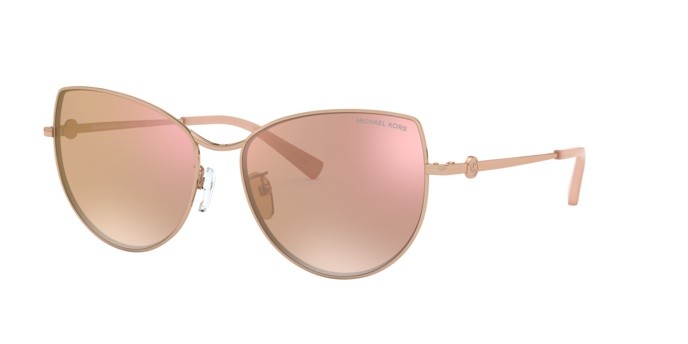 Sonnenbrillen Michael Kors La paz MK 1062 (1108R1) farbe rose gold form cat-eye gläser rose gold mirror