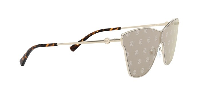 Sonnenbrillen Michael Kors Larissa MK 1063 (1014/E) farbe light gold form schmetterling gläser gold/silver circle charm mirro