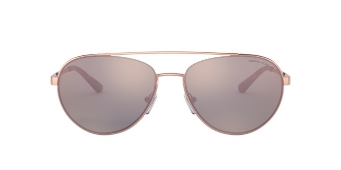 Sonnenbrillen Michael Kors Aventura MK 1071 (11084Z) farbe rose gold form aviator gläser pale rose gold mirror
