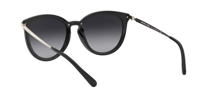 Sunglasses Michael Kors Brisbane MK 1077 (1014T3) color light gold/black shape round lenses dark grey gradient polar