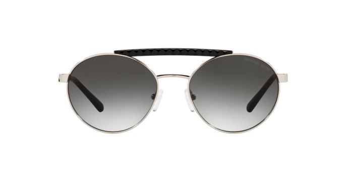 Sonnenbrillen Michael Kors Milos MK 1083 (10148G) farbe light gold form aviator gläser dark grey gradient