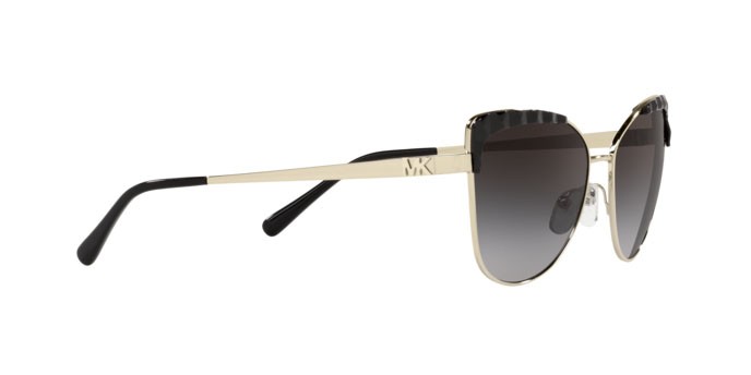 Sonnenbrillen Michael Kors San leone MK 1084 (10148G) farbe light gold form cat-eye gläser dark grey gradient