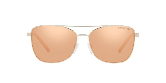 Sonnenbrillen Michael Kors Stratton MK 1096 (1014R1) farbe light gold form aviator gläser gold mirror