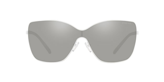 Sonnenbrillen Michael Kors Juneau MK 1097 (18876G) farbe white form unregelmäßig gläser silver mirror