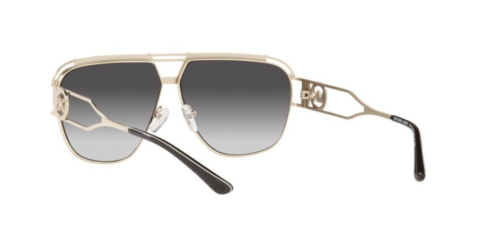 Sonnenbrillen Michael Kors Vienna MK 1102 (10148G) farbe light gold form aviator gläser grey gradient