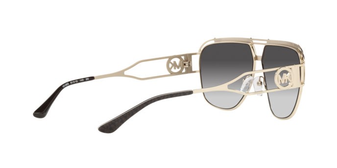 Sonnenbrillen Michael Kors Vienna MK 1102 (10148G) farbe light gold form aviator gläser grey gradient