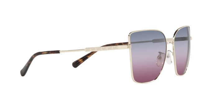 Sonnenbrillen Michael Kors Bastia MK 1108 (1014I8) farbe light gold form schmetterling gläser blue purple gradient