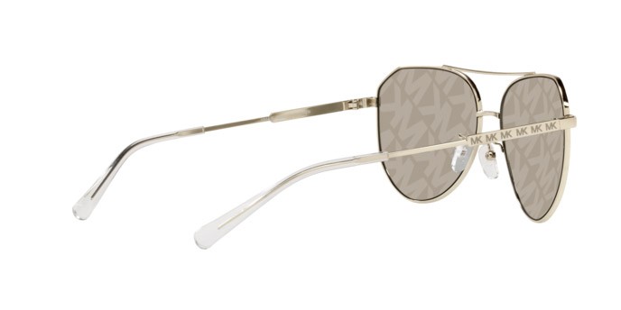 Sonnenbrillen Michael Kors Cheyenne MK 1109 (1014/E) farbe light gold form aviator gläser mk mirror gold silver