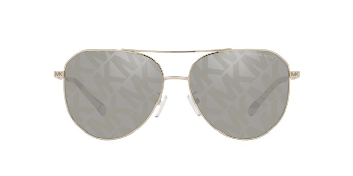 Sonnenbrillen Michael Kors Cheyenne MK 1109 (1014/E) farbe light gold form aviator gläser mk mirror gold silver