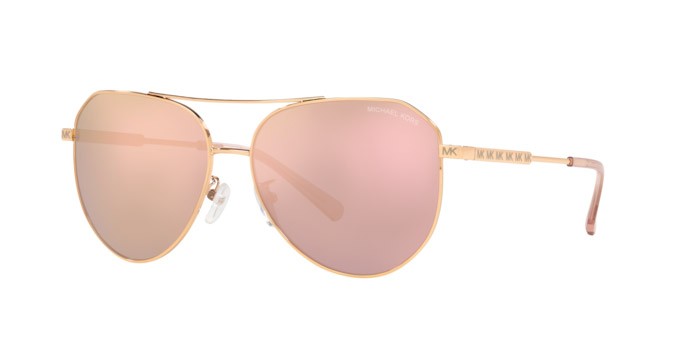 Sonnenbrillen Michael Kors Cheyenne MK 1109 (11084Z) farbe rose gold form aviator gläser rose gold mirror