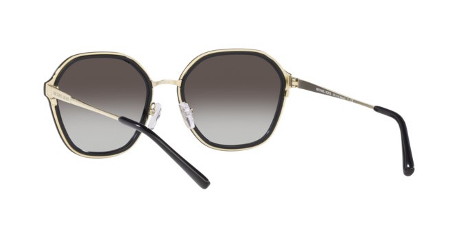 Sonnenbrillen Michael Kors Seoul MK 1114 (10148G) farbe light gold form unregelmäßig gläser dark grey gradient