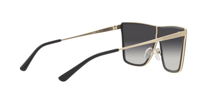 Sonnenbrillen Michael Kors Tucson MK 1116 (10148G) farbe light gold form unregelmäßig gläser dark grey gradient