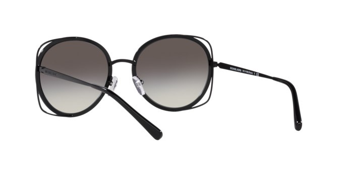 Sonnenbrillen Michael Kors Rialto MK 1118B (10058G) farbe black form rund gläser dark grey gradient