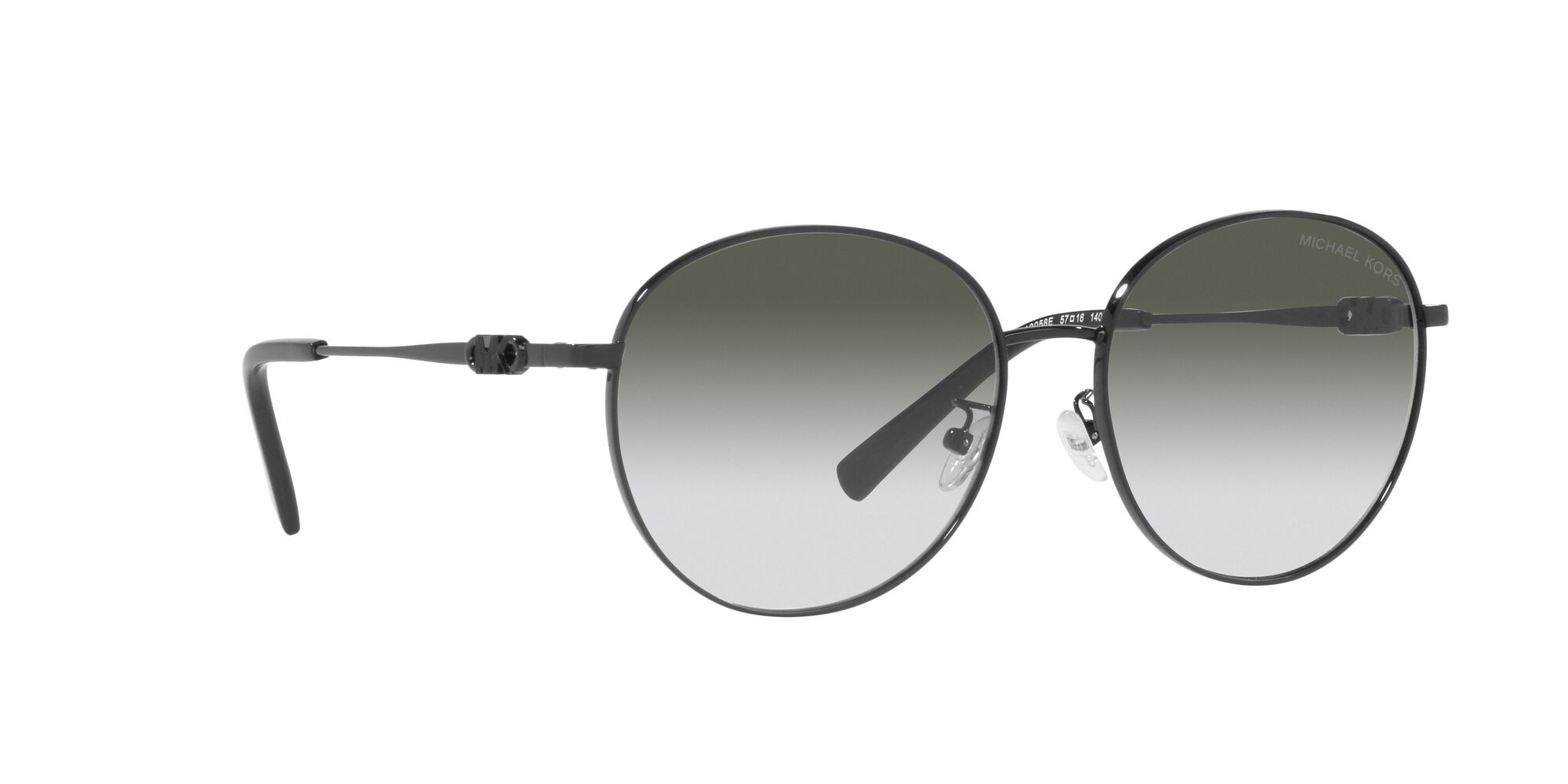 Sonnenbrillen Michael Kors Alpine MK 1119 (10058E) farbe nero lucido form rund gläser grigio sfumato trasparente
